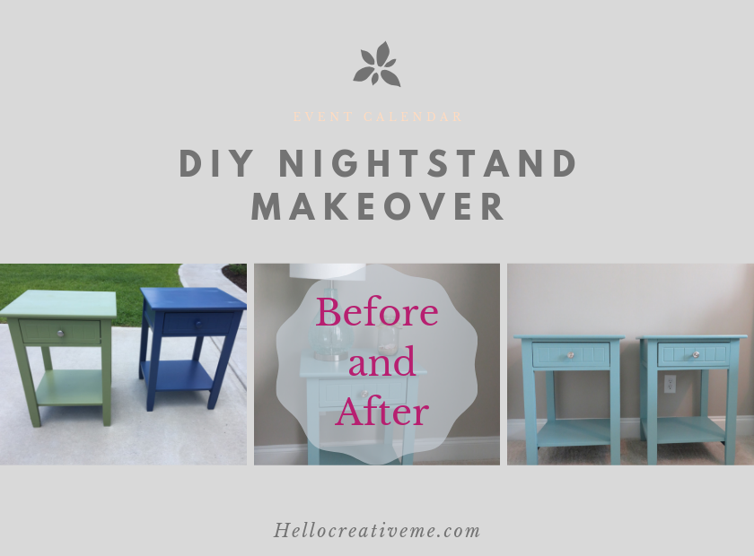 Before and after pictures of nightstands
