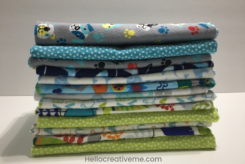 Burp Cloth Tutorial for the Beginner Sewist - the thinking closet