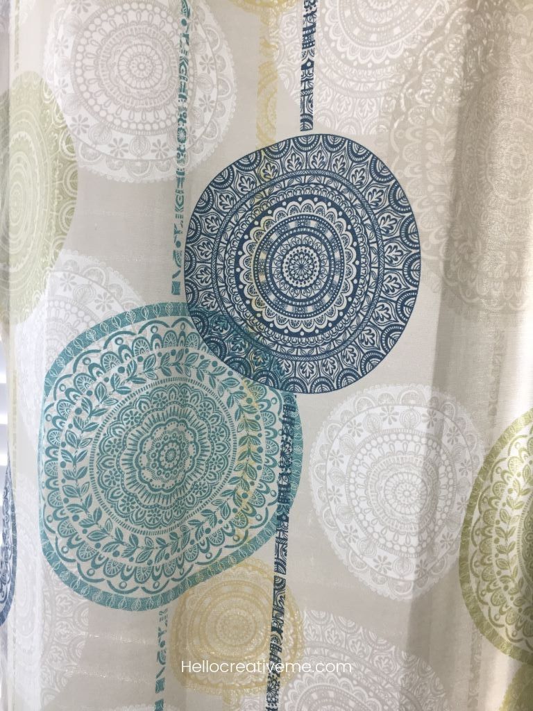 closeup of circle patterns in curtain panel