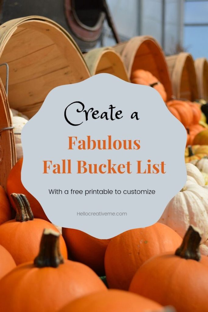 pumpkins with overlay text Create a fabulous fall bucket list 