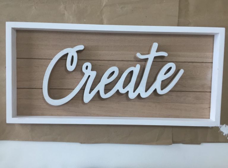 Easy DIY "Create" Wooden Sign - Hello Creative Me