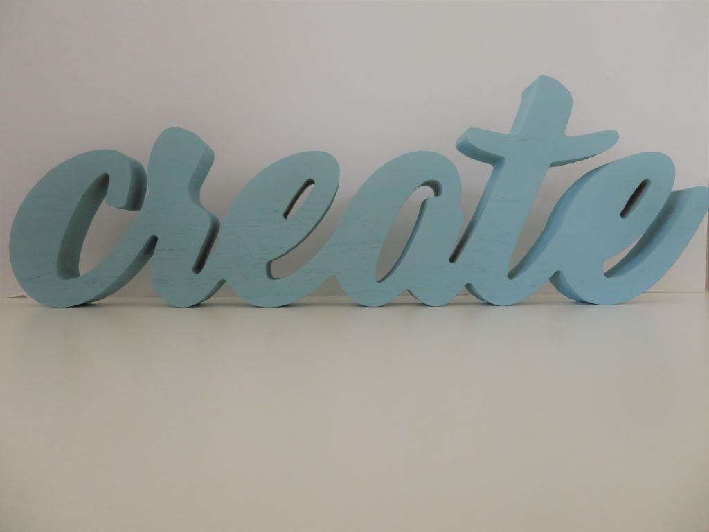 teal create word in scripted font