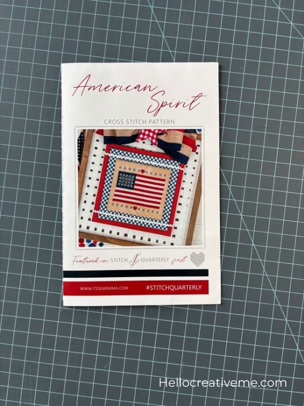 Cover of American flag cross stitch pattern called American Spirit.